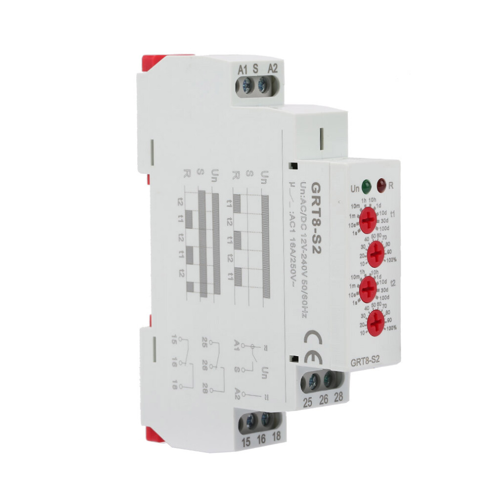 GRT8-S2 Mini Asymmetric Cycle Timer ON/OFF Repeat
