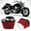 Mushroom Head Engine Air Cleaner Filter 51mm Red for Motorcycle 4