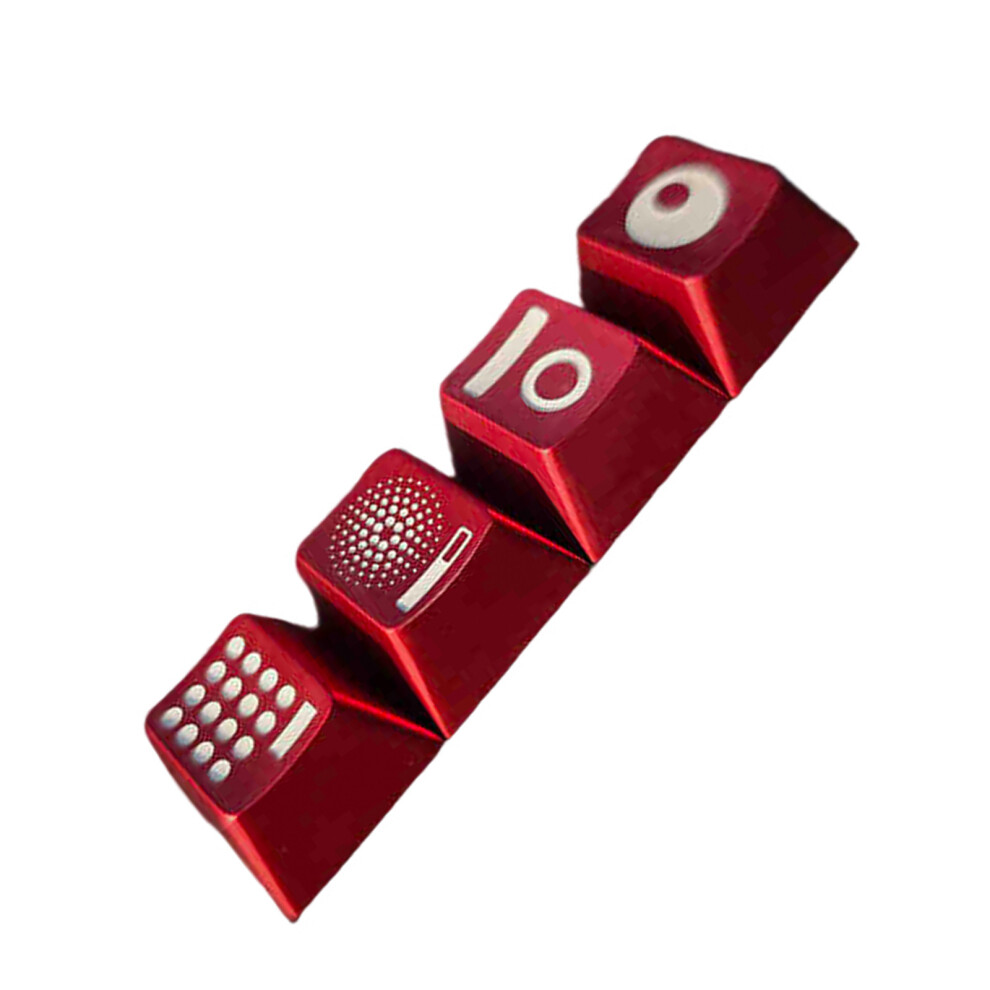 Aluminum Keycaps Featuring Enamel Finish Color Optional For- Red 7751000095253