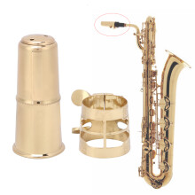 Gold Brass Alto Saxophone Mouthpiece Cap Ligature for Musical Instruments