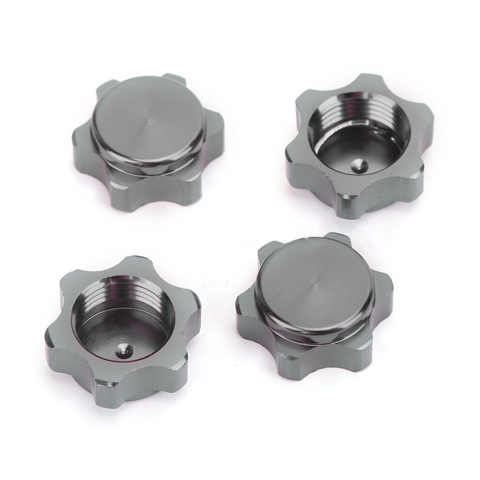 Rc Car Wheel Hub Nut 4 Pack 17Mm Aluminium Alloy Dust Cover For Hsp94886 Black 8101349402394