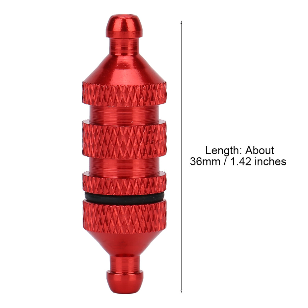 Oil Fuel Filter For Rc Car 1:8 / 1:10 Aluminium Alloy Engine Part Durable Red 9351349402347