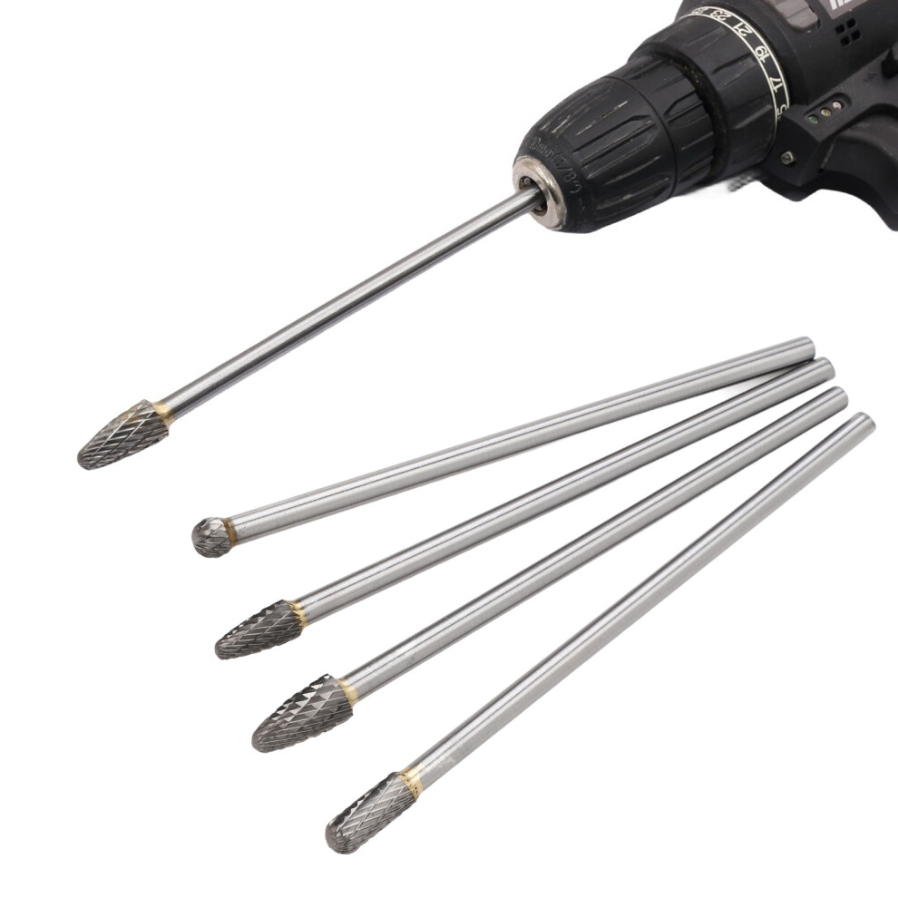 Durable 6Mm Tungsten Carbide Rotary Burr Set 4Pcs For Industrial Use 4941349402956
