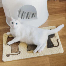 Cat Litter Mat Non-slip Cat Litter Tray Mat Large PVC Litter Mat Durable Waterproof Pet Feeding Mat