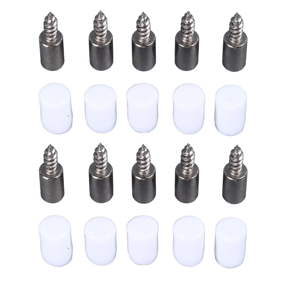 100Pcs Nickel Plated Iron Shelf Support Pegs With Non Slip Sleeve White 4231349404211