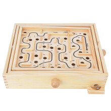 Wooden Educational Maze Brain Game for Kids & Adults Puzzle Toy 30x20cm