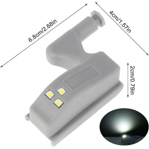 10 PCS Universal Hinge LED Sensor Light Cabinet Cupboard Closet Wardrobe Night Lights 1