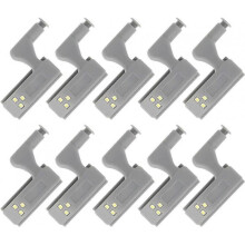 10 PCS Universal Hinge LED Sensor Light Cabinet Cupboard Closet Wardrobe Night Lights