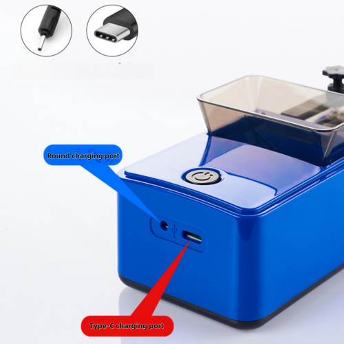 Electric Cigarette Rolling Machine – Fast Automatic Tobacco Roller Maker – Adjustable Filling Density, Stylish Blue Design 2