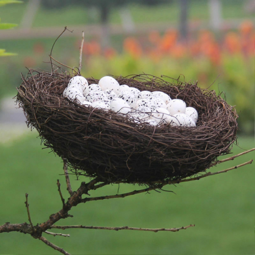 Artificial Nest Rustic Realistic Multiple Sizes Easter Party Bird Nest Decor For Crafts（10CM） 2