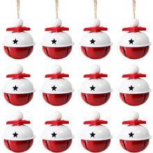 12 pieces of Christmas bells, craft bell decoration, Christmas party holiday home decoration