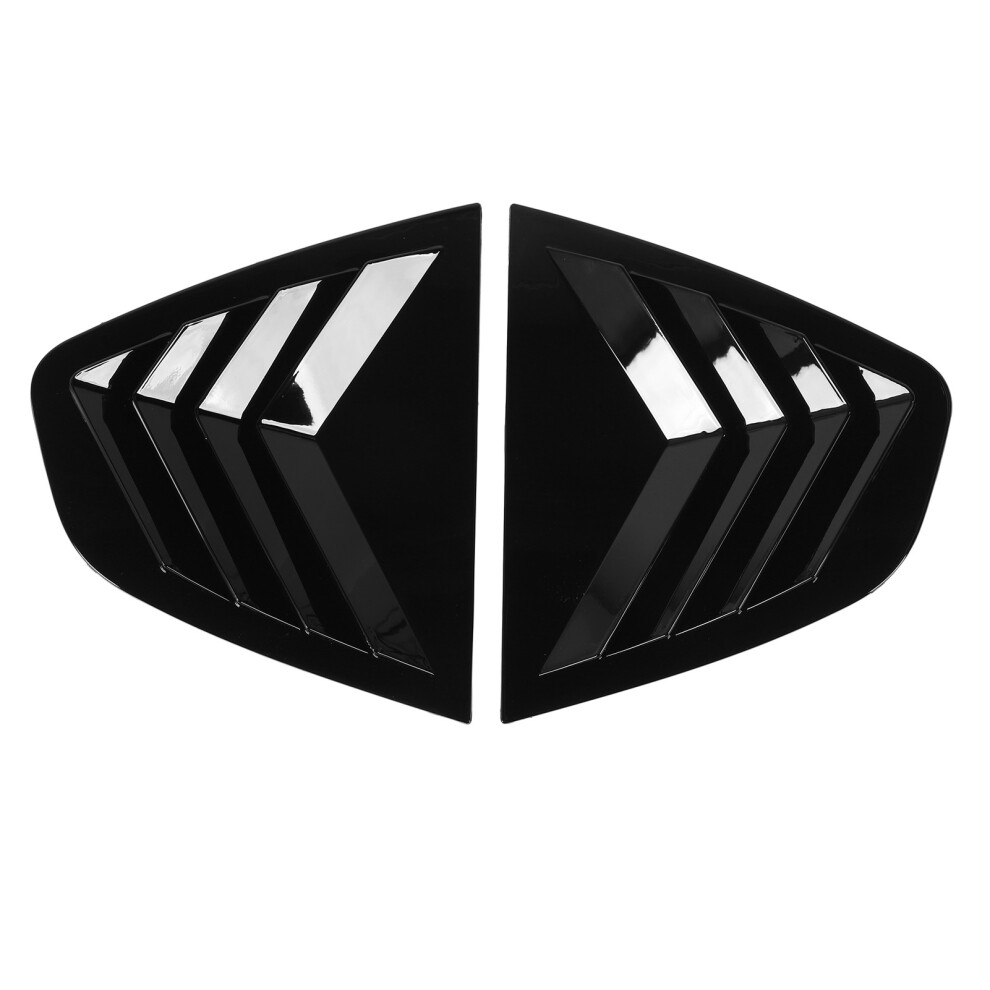 Pair Of Rear Window Louver Cover Sturdy Abs Left Black 8320539264851