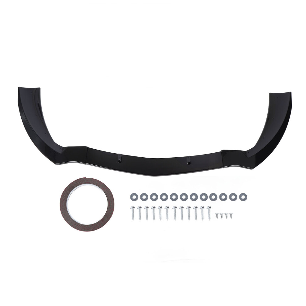 Front Bumper Lip Spoiler 3 Section Type Impact Black 8320539264967