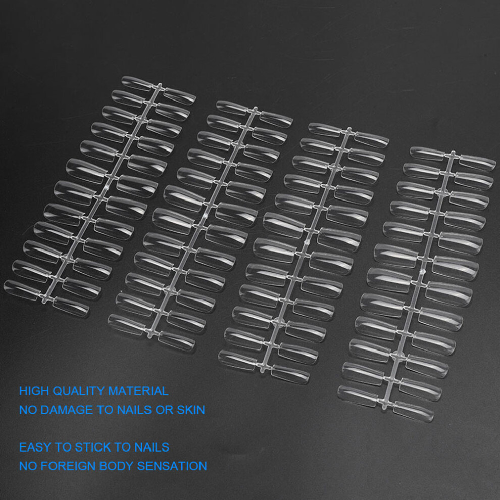 504pcs Wearable Nail Tip False Fake Nail Patches Transparent DIY Manicure Tool