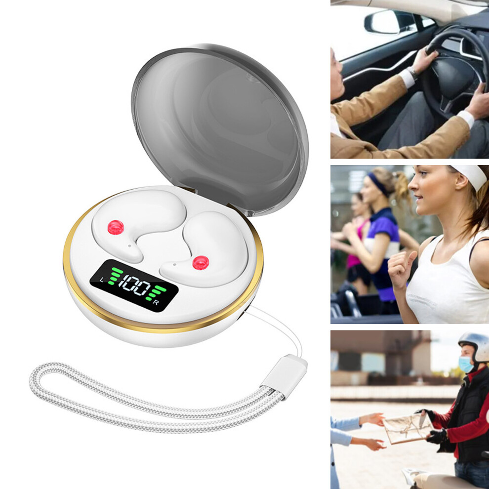 Ear Clip Invisible Sleep Earbuds Bt5.3 Touch Control Type C White 7641349408640