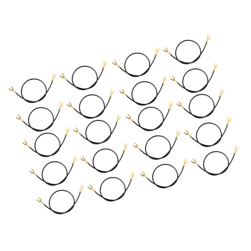 20Pcs U Shape Clip Leads Testing Current Test Wire-Black