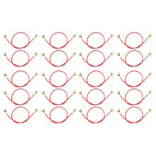 20Pieces U Shape Clip Test Cables 21cm Long Double Ended-Red