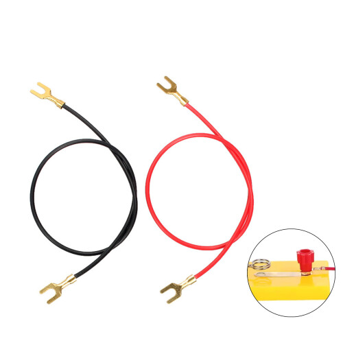 20Pieces U Shape Clip Test Cables 21cm Long Double Ended-Red 2