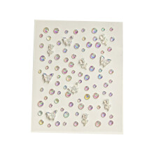 Acrylic Rhinestones Pearls Elegant Face-Aurora Butterfly Lov