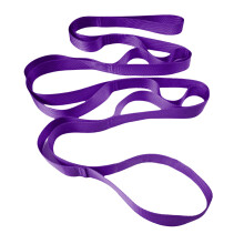 10 Loop Yoga Strap for Stretching Not-Elastic Stretch-Purple