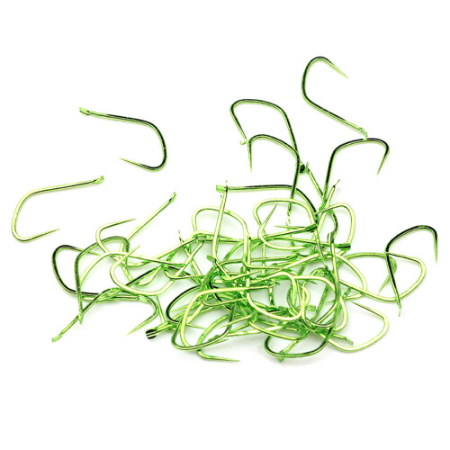 50Pcs Thin Strips Barbless Fishing Hook Shank Beak Baits-6th