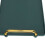 Bandeja rectangular verde de plástico PS con doble asa 8