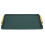 Bandeja rectangular verde de plástico PS con doble asa 15