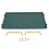 Bandeja rectangular verde de plástico PS con doble asa 2