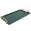Bandeja rectangular verde de plástico PS con doble asa 16