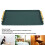 Bandeja rectangular verde de plástico PS con doble asa 3