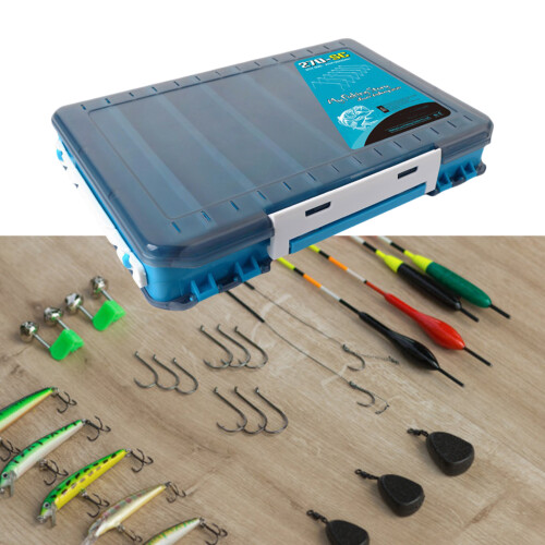 Watertight Fishing Hook Storage Lures Baits Storage-Blue large 2