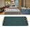 Bandeja rectangular verde de plástico PS con doble asa 13