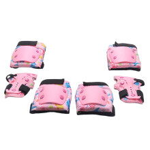 6Pcs Kids Outdoor Skating Gear Set for Roller Skating-Pink M
