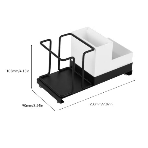 Schwarz 20x11x9 cm universeller Einweg-Becherhalter 2