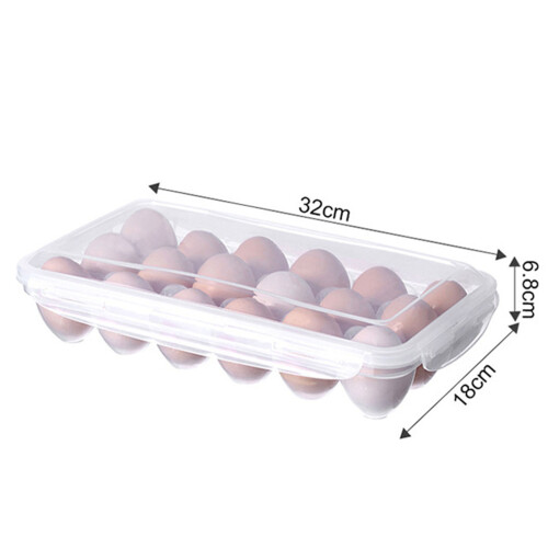 Boîte transparente pour œufs à 18 compartiments 32  18  6,8 cm 1