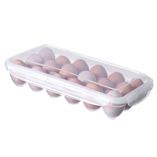 Boîte transparente pour œufs à 18 compartiments 32  18  6,8 cm