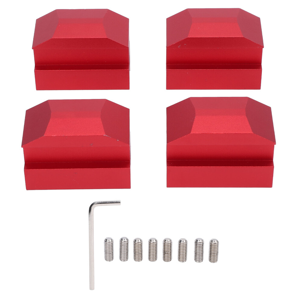 4Pcs Jack Lift Pad Anodized Aluminum Floor Red 8320539266749