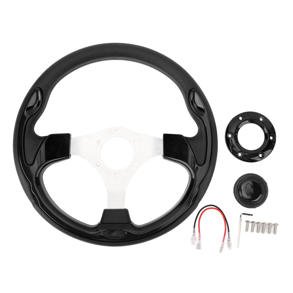 Steering Wheel Universal 13In Racing Style Pu Black 8320539267135