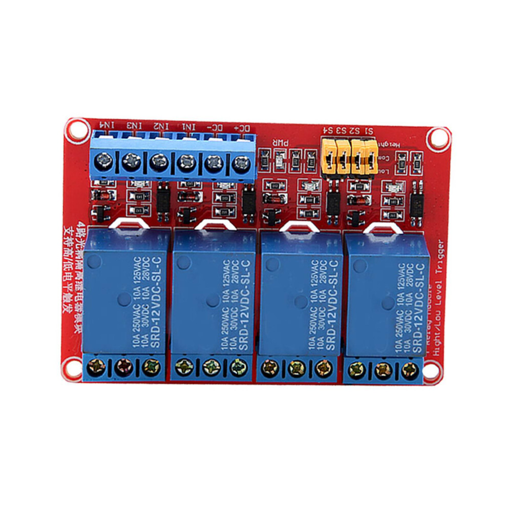 4 Channel Optocoupler Relay Module Board High