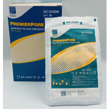 Premierpore Adhesive Island Dressings 10cm x 15 cm Box of 50 - REF: PM5103N