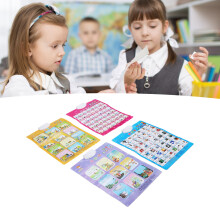 4Pcs Chinese Learning Poster Set PVC Interactive Educational for Kids