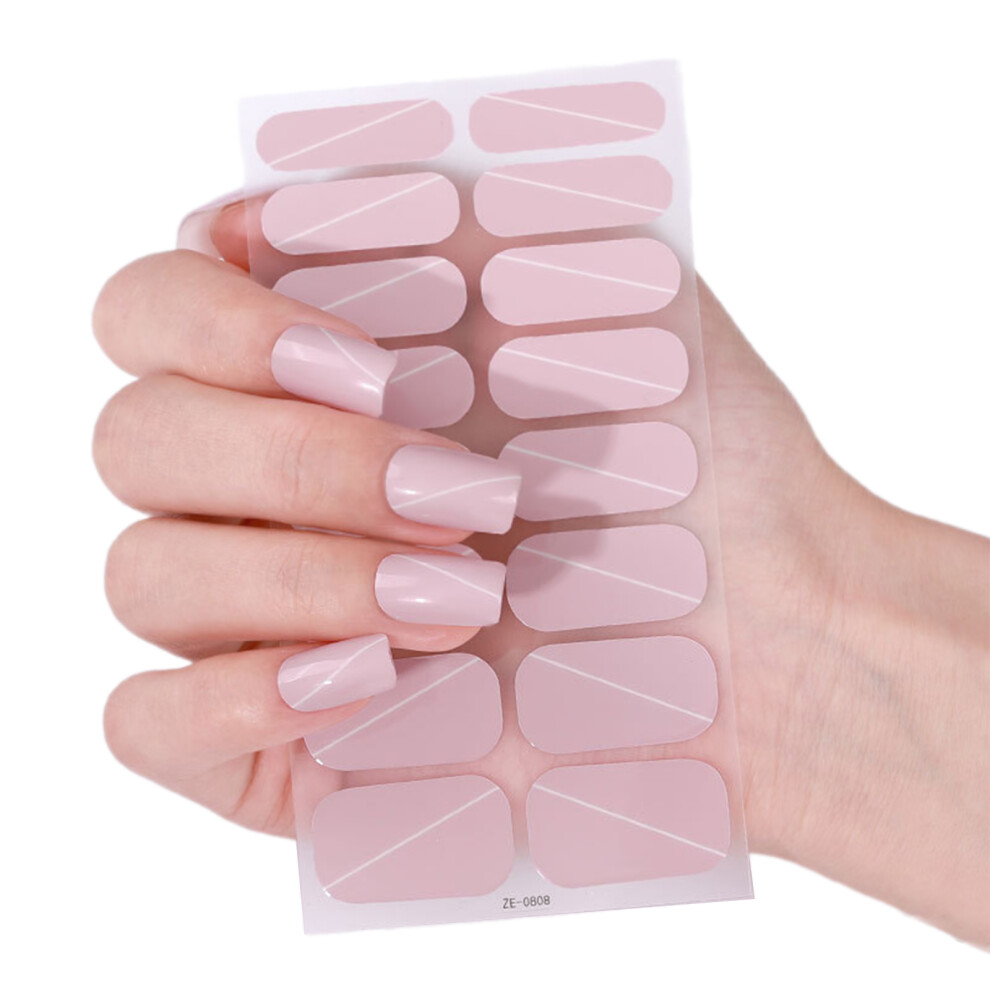 French Tip Gels Nail Strips Nails Polish Wraps-ZE0808