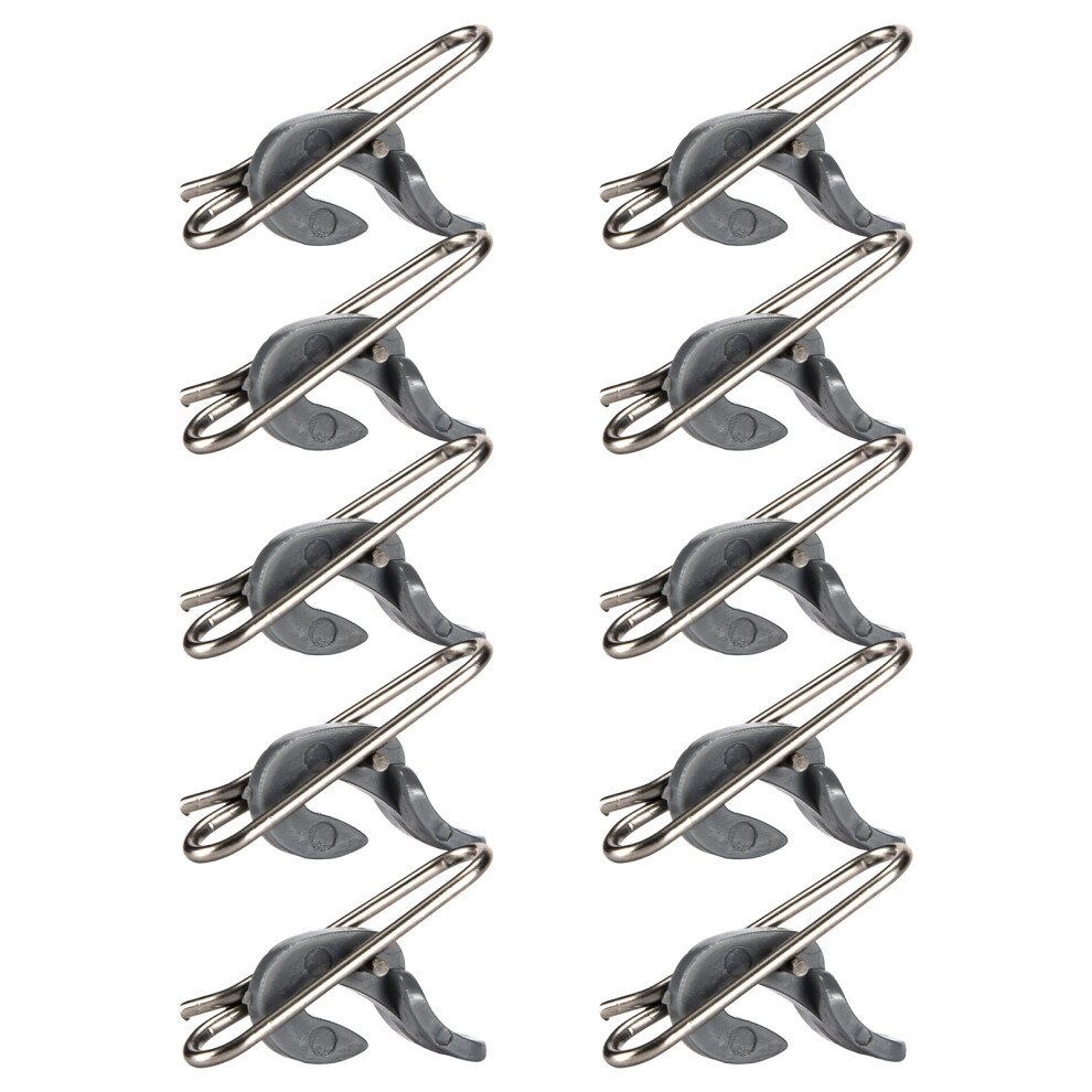 10Pcs Fishing Impact Baits Clip For Freshwater Saltwater-Grey 7751000099817