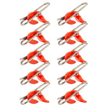 Pack of 10 Fishing Baits Clip Carps Fishing Release Clip-Red