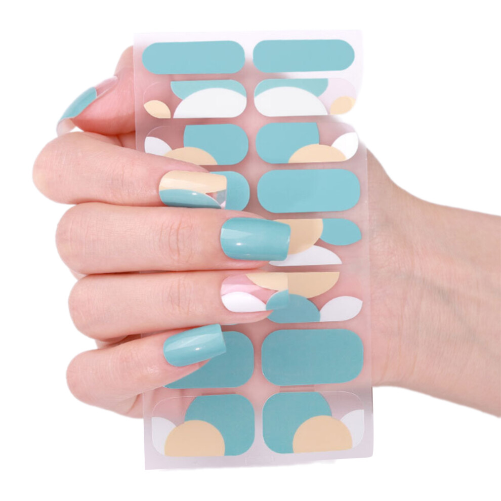 Glittering Nails Polish Wraps Gels Nail Strips French-ZE0806