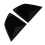 2Pcs Rear Side Window Louver Cover Fade Proof 3
