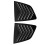 2Pcs Rear Side Window Louver Cover Fade Proof 9