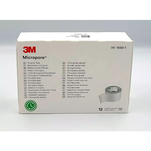 Micropore WHITE 2.5cm Box 12 - REF: 1530-1 2