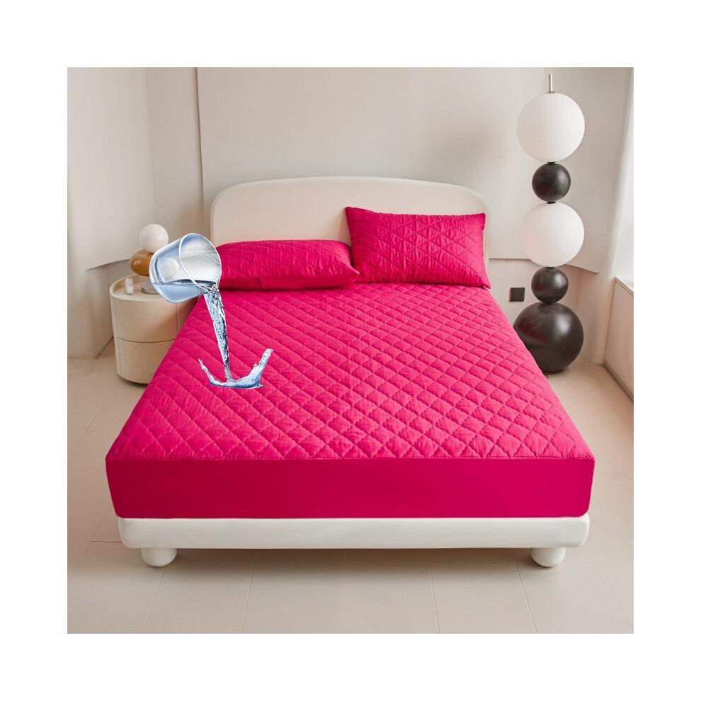 (Mulberry, 3pcs US-Full(138*190cm)) 2pcs/3pcs Waterproof Mattress Protector Cover Set, Deep Pocket Fits King Size Bed, Noiseless Soft Breathable Washa-image-OPC-PKG8DK5-NEW