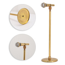 1/6 Metal Gold Microphone Mini Musical Doll Accessory 16cm